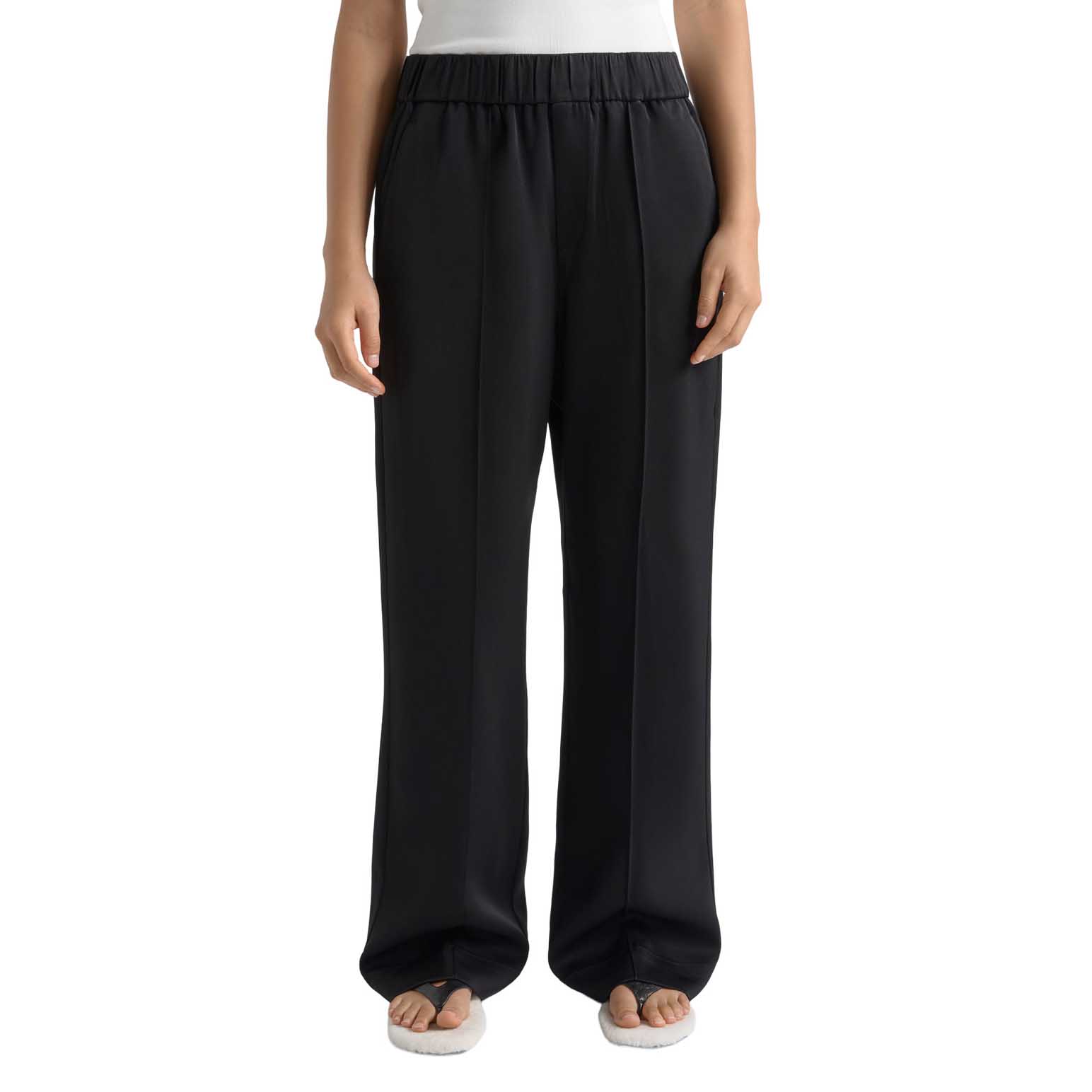 Cue Satin Pin Tuck Pant